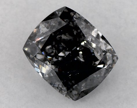 GIA 1.03 Carat Fancy Gray-CO Cushion Modified Cut Diamond